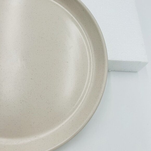 Stone + Lain Speckled Light Taupe Stoneware 10.25" Dinner Plate Spill Edge - Picture 2 of 6